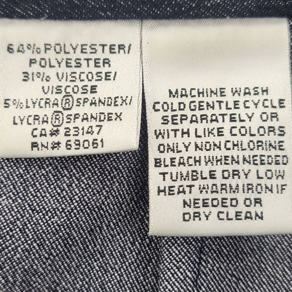 Talbots Stretch Pants Womens Size 16 Blue Pockets **Flaw** - Picture 4 of 11